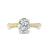 Sugarock Micropave 18K Yellow Gold Engagement Ring DEF VVS-VS