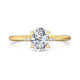 Sugarock Solitaire 18K Yellow Gold Engagement Ring DEF VVS-VS