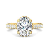 Sugarock Micropave 18K Yellow Gold Engagement Ring DEF VVS-VS