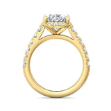 Sugarock Micropave 18K Yellow Gold Engagement Ring DEF VVS-VS