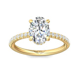 Sugarock Micropave 18K Yellow Gold Engagement Ring DEF VVS-VS