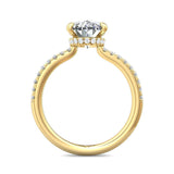 Sugarock Micropave 18K Yellow Gold Engagement Ring DEF VVS-VS