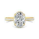 Sugarock Micropave 18K Yellow Gold Engagement Ring DEF VVS-VS