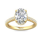 Sugarock Micropave 18K Yellow Gold Engagement Ring DEF VVS-VS
