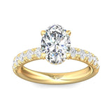 Sugarock Micropave 18K Yellow Gold Engagement Ring DEF VVS-VS