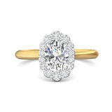 Sugarock Solitaire 18K Yellow Gold Shank And White Gold Top Engagement Ring DEF VVS-VS