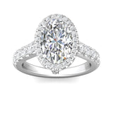 Sugarock Micropave Halo Platinum Engagement Ring DEF VVS-VS