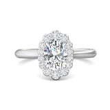 Sugarock Solitaire 18K White Gold Engagement Ring DEF VVS-VS