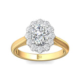 Sugarock Solitaire 14K White Top And Yelow Gold Shank Engagement Ring DEF VVS-VS