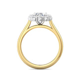 Sugarock Solitaire 14K White Top And Yelow Gold Shank Engagement Ring DEF VVS-VS