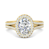 Sugarock Split Shank 18K Yellow Gold Engagement Ring DEF VVS-VS