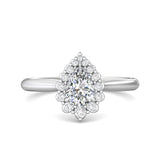 Sugarock Solitaire 18K White Gold Engagement Ring DEF VVS-VS