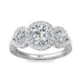 Sugarock Encore 14K White Gold Engagement Ring DEF VVS-VS