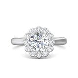 Sugarock Solitaire Platinum Engagement Ring DEF VVS-VS