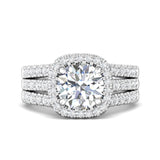 Sugarock Encore 14K White Gold Engagement Ring DEF VVS-VS