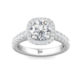 Sugarock Micropave Halo Platinum Engagement Ring DEF VVS-VS