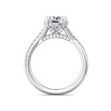 Sugarock Split Shank 14K White Gold Engagement Ring DEF VVS-VS