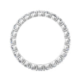 Sugarock Channel/Shared Prong 14K White Gold Wedding Band DEF VVS-VS