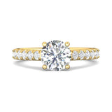 Sugarock Micropave 14K Yellow Gold Engagement Ring DEF VVS-VS