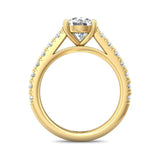 Sugarock Micropave 14K Yellow Gold Engagement Ring DEF VVS-VS