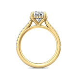 Sugarock Micropave 14K Yellow Gold Engagement Ring DEF VVS-VS