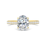 Sugarock Micropave 14K Yellow Gold Engagement Ring DEF VVS-VS
