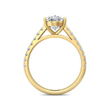 Sugarock Micropave 14K Yellow Gold Engagement Ring DEF VVS-VS