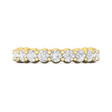 Sugarock Channel/Shared Prong 14K Yellow Gold Wedding Band DEF VVS-VS