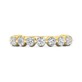 Sugarock Channel/Shared Prong 14K Yellow Gold Wedding Band DEF VVS-VS