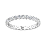 Sugarock Channel/Shared Prong Platinum Wedding Band DEF VVS-VS
