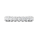 Sugarock Channel/Shared Prong Platinum Wedding Band DEF VVS-VS