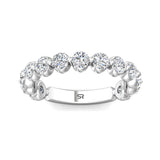 Sugarock Channel/Shared Prong Platinum Wedding Band DEF VVS-VS