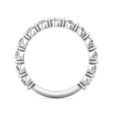 Sugarock Channel/Shared Prong Platinum Wedding Band DEF VVS-VS