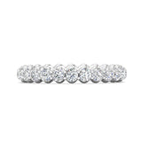 Sugarock Channel/Shared Prong Platinum Wedding Band DEF VVS-VS