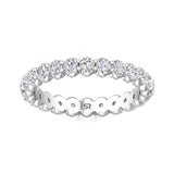 Sugarock Channel/Shared Prong Platinum Wedding Band DEF VVS-VS