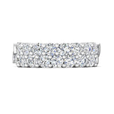 Sugarock Classic Diamond Bands Platinum Anniversary Band DEF VVS-VS