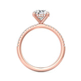 Sugarock Micropave 18K Rose Gold Engagement Ring DEF VVS-VS