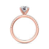 Sugarock Micropave 18K Rose Gold Engagement Ring DEF VVS-VS