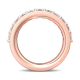 Sugarock Classic Diamond Bands 18K Rose Gold Anniversary Band DEF VVS-VS