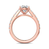 Sugarock Micropave 18K Rose Gold Engagement Ring DEF VVS-VS
