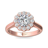 Sugarock Solitaire 18K Rose Gold Engagement Ring DEF VVS-VS
