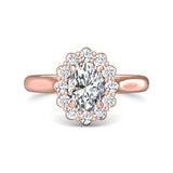 Sugarock Solitaire 18K Rose Gold Engagement Ring DEF VVS-VS