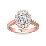 Sugarock Solitaire 18K Rose Gold Engagement Ring DEF VVS-VS