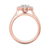Sugarock Solitaire 18K Rose Gold Engagement Ring DEF VVS-VS