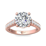Sugarock Micropave 18K Rose Gold Engagement Ring DEF VVS-VS