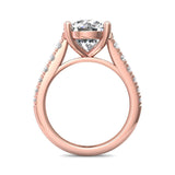 Sugarock Micropave 18K Rose Gold Engagement Ring DEF VVS-VS
