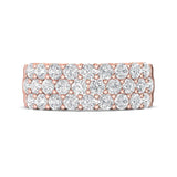 Sugarock Classic Diamond Bands 18K Rose Gold Anniversary Band DEF VVS-VS