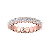 Sugarock Classic Diamond Bands 18K Rose Gold Anniversary Band DEF VVS-VS