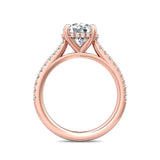 Sugarock Micropave 18K Rose Gold Engagement Ring DEF VVS-VS