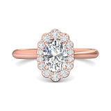 Sugarock Solitaire 18K Rose Gold Engagement Ring DEF VVS-VS